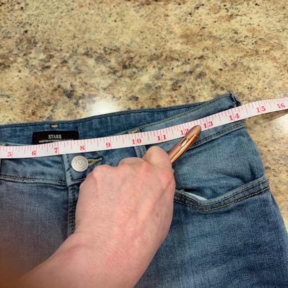 True Religion Starr Mid Rise Cropped Straight Bite Out Women's Jeans Size 28 - Picture 11 of 14